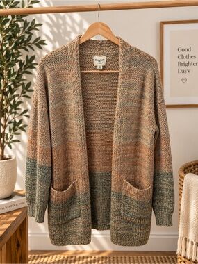 Hayden Los Angeles Small Chunky Knit Open Front Cardigan Sweater